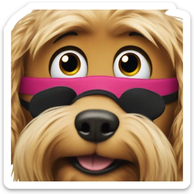 realistic dog collar close-up muppets sticker