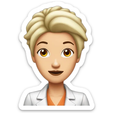 Dexter from Dexter's laboratory as a woman with read hair sticker