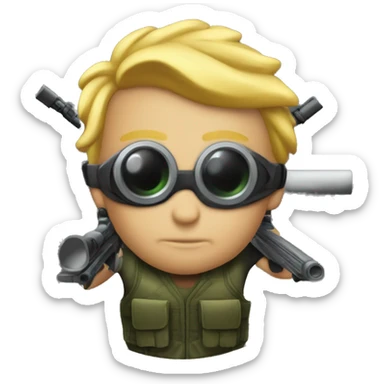 make a thunderbolt striking a sniper scope that says TTK sticker