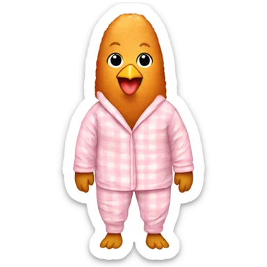 chicken nugget in pajamas sticker