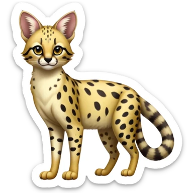 Serval-Genet-Civet-Marsupial-Ocelot-hybrid, full body sticker