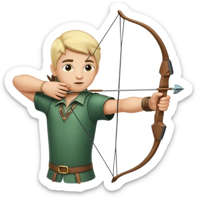 a kid archer sticker