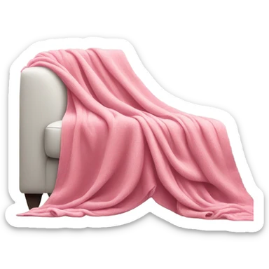 Pink Blanket on a white couch  sticker
