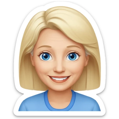 Older Queen with short blonde hair and blue eyes sticker