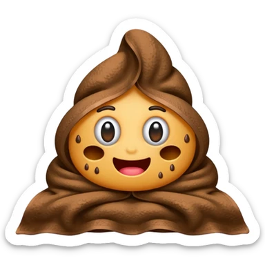 towel with poop on it  sticker