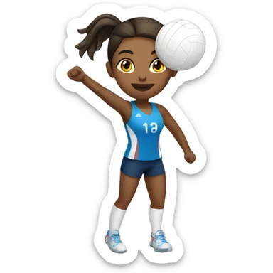 summer olympics girl playing volleyball sticker
