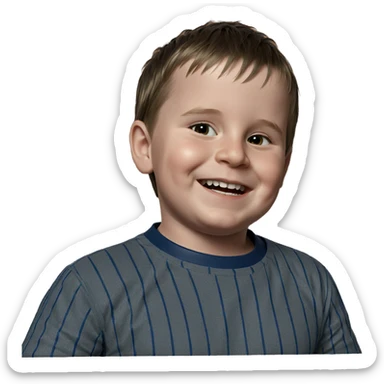 smiling boy portrait meme sticker
