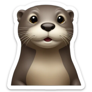 otter with info icon sticker