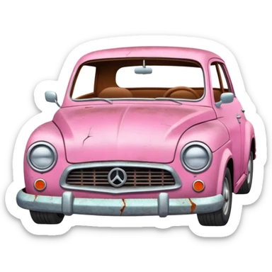 Carro Rosa Quebrado sticker