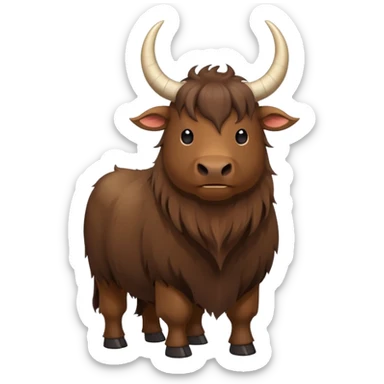 Flat design style yak sticker