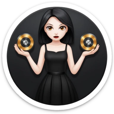 A hellish woman mentioning disks  sticker