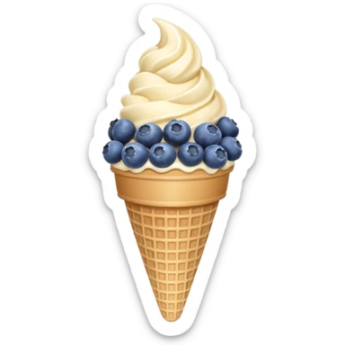 icecream-cone-blueberries sticker