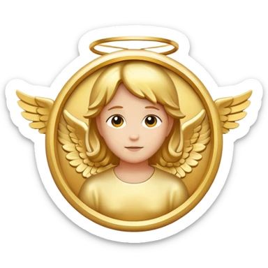 Angel halo alone sticker