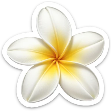 White Hawaiian flower sticker