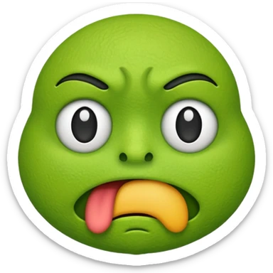Disgusted emoji sticker