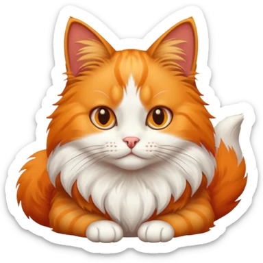 cat with crossed hands sticker