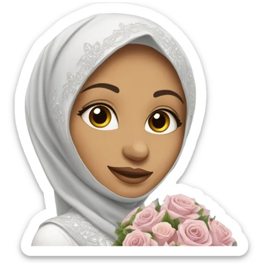 Hijabi bride  sticker