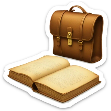 vintage bag with book sticker