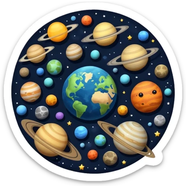 Solar system  sticker