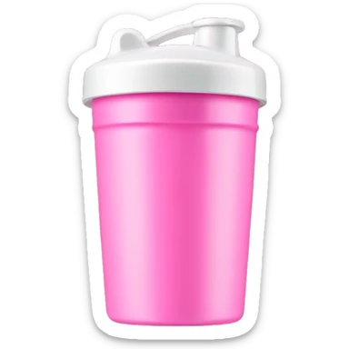 Pink protein shaker cup sticker
