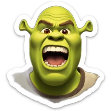 Shrek scream sticker