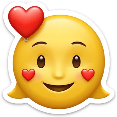 smiling face with a heart nearby sticker