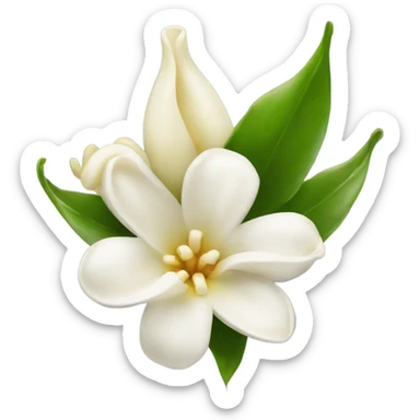 Vanilla flower oil sticker