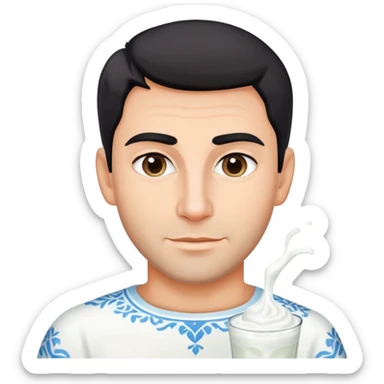 Caucasian man with Ayran  sticker