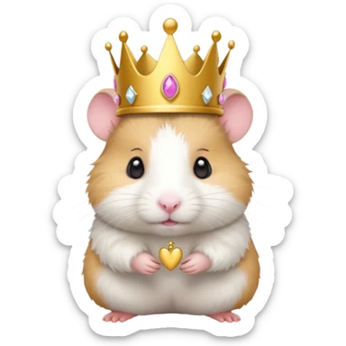 princess hamster sticker