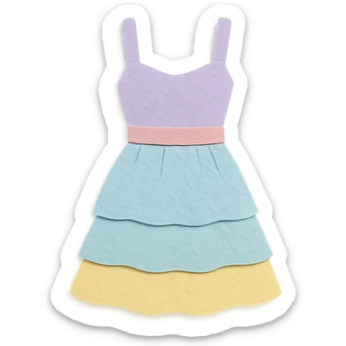 pastel-colored sundress sticker