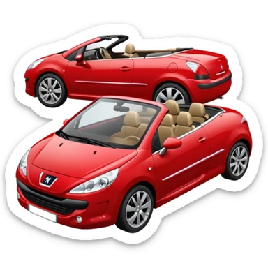 206 cc Peugeot cabrio sticker