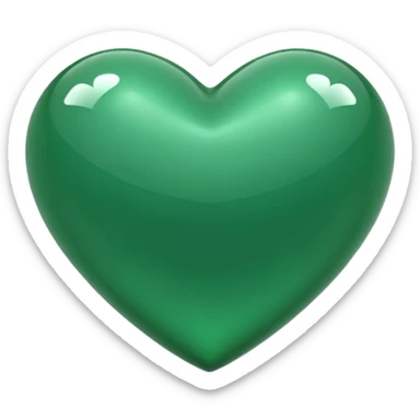 Emerald green heart emoji sticker