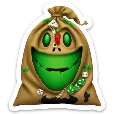 create Oogie boogie From nightmare before Christmas As Emojis that don’t already exists. sticker