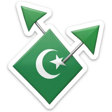 Pti flag emoji arrow one politics sticker