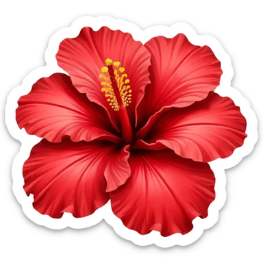 hibiscus flower sticker