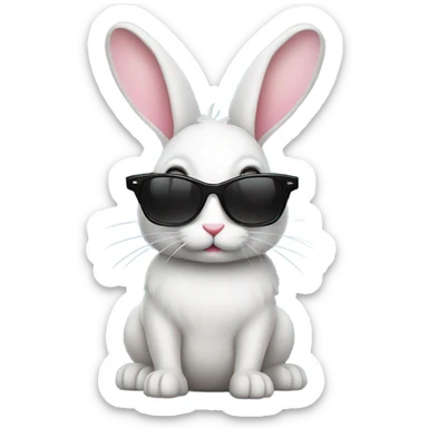 Bunny with sunglasses  sticker