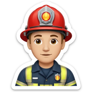 Fireman with very big earrings  sticker
