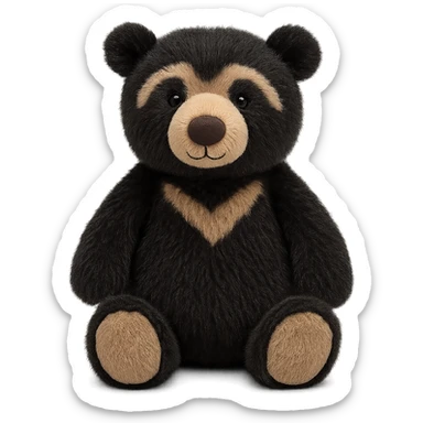 jellycat stuffed plush andean spectacled bear sticker