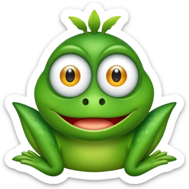 Una rana tocando las palmas sticker