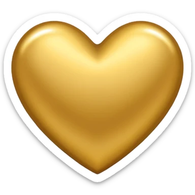 coração dourado sticker