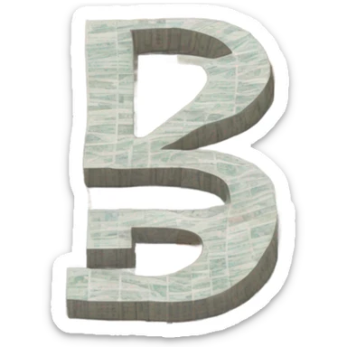 Money letter b sticker
