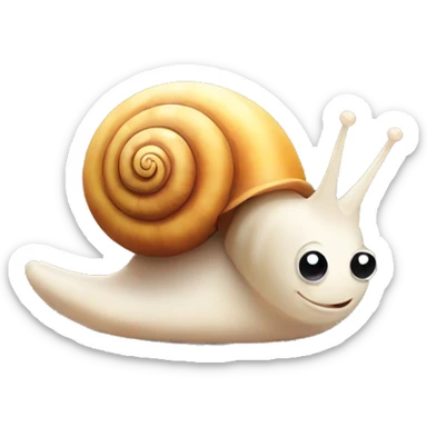 cute kawaii snail sticker
