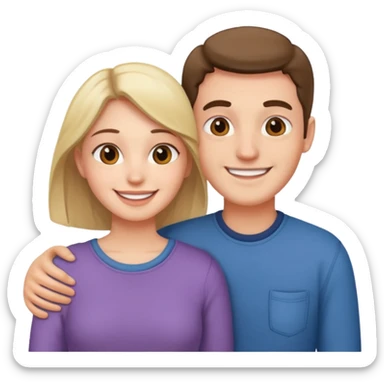 Loving couple sticker