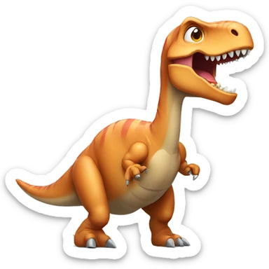 Dinosaur with muscles  sticker