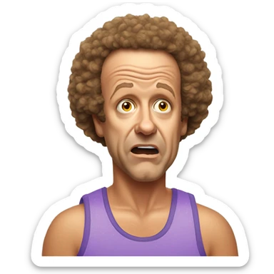 tired frustrated richard simmons sticker