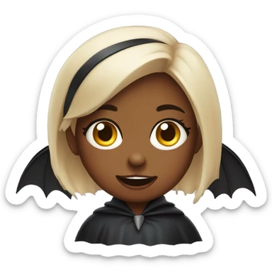Eyeroll bat girl sticker