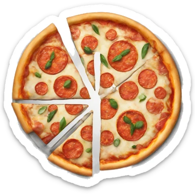 Metal tray with pizza  sticker