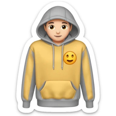 grey hoodie cloth no grapic sticker