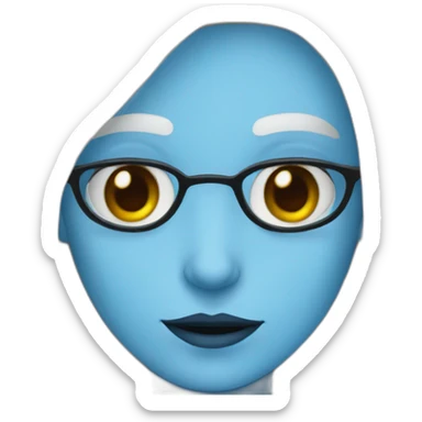 vampire librarian with blue eyes and long white hair sticker