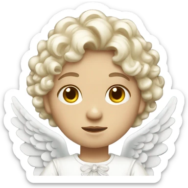 white Victorian Angel sticker